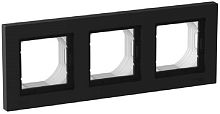 Рамка универсальная Systeme Electric AtlasDesign Aqua 3-м. IP44 карбон картинка